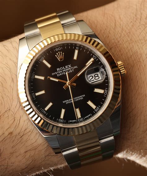 rolex datejust 41 two-tone watches hands-on|rolex datejust diamond bezel aftermarket.